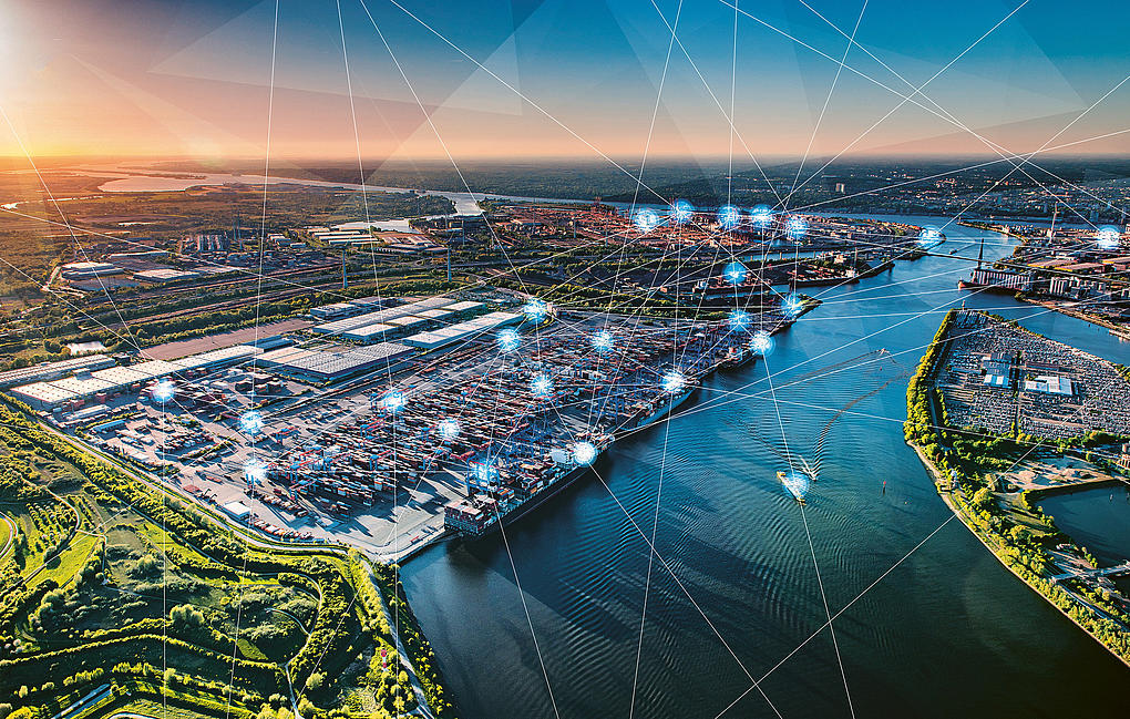 Das Logistiknetz der HHLA Die Verknüpfung der HHLA Terminals im Hamburger Hafen und darüber hinaus